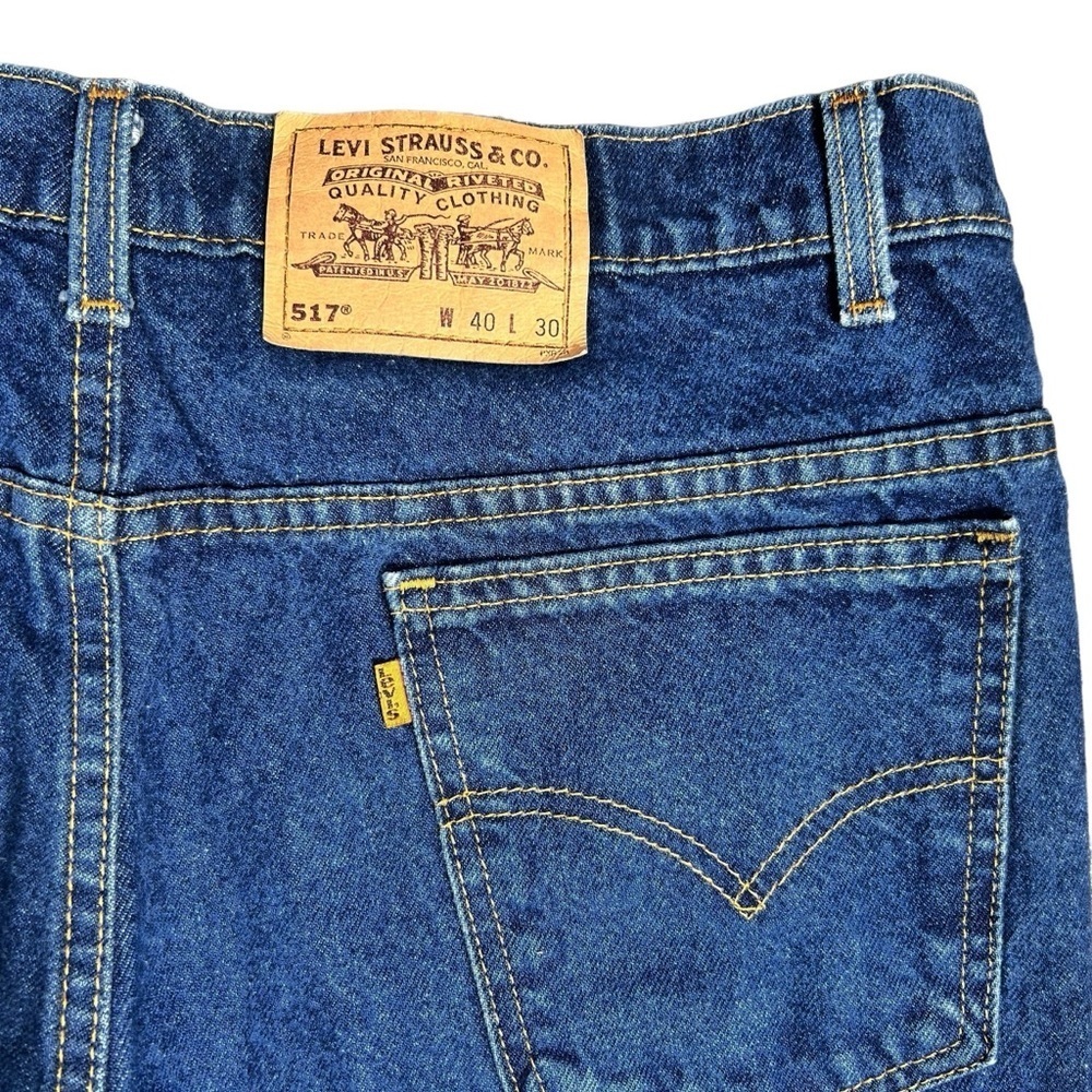 Vintage Levi's 517 Orange Tab Jeans 40 Streetwear Grunge Made In USA Workwear - Picture 7 of 10